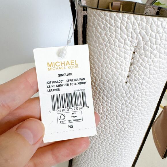Michael Kors 32T1G5SC0T Sinclair Extra-Small Pebbled Leather Crossbody Bag In SF - Picture 7 of 7